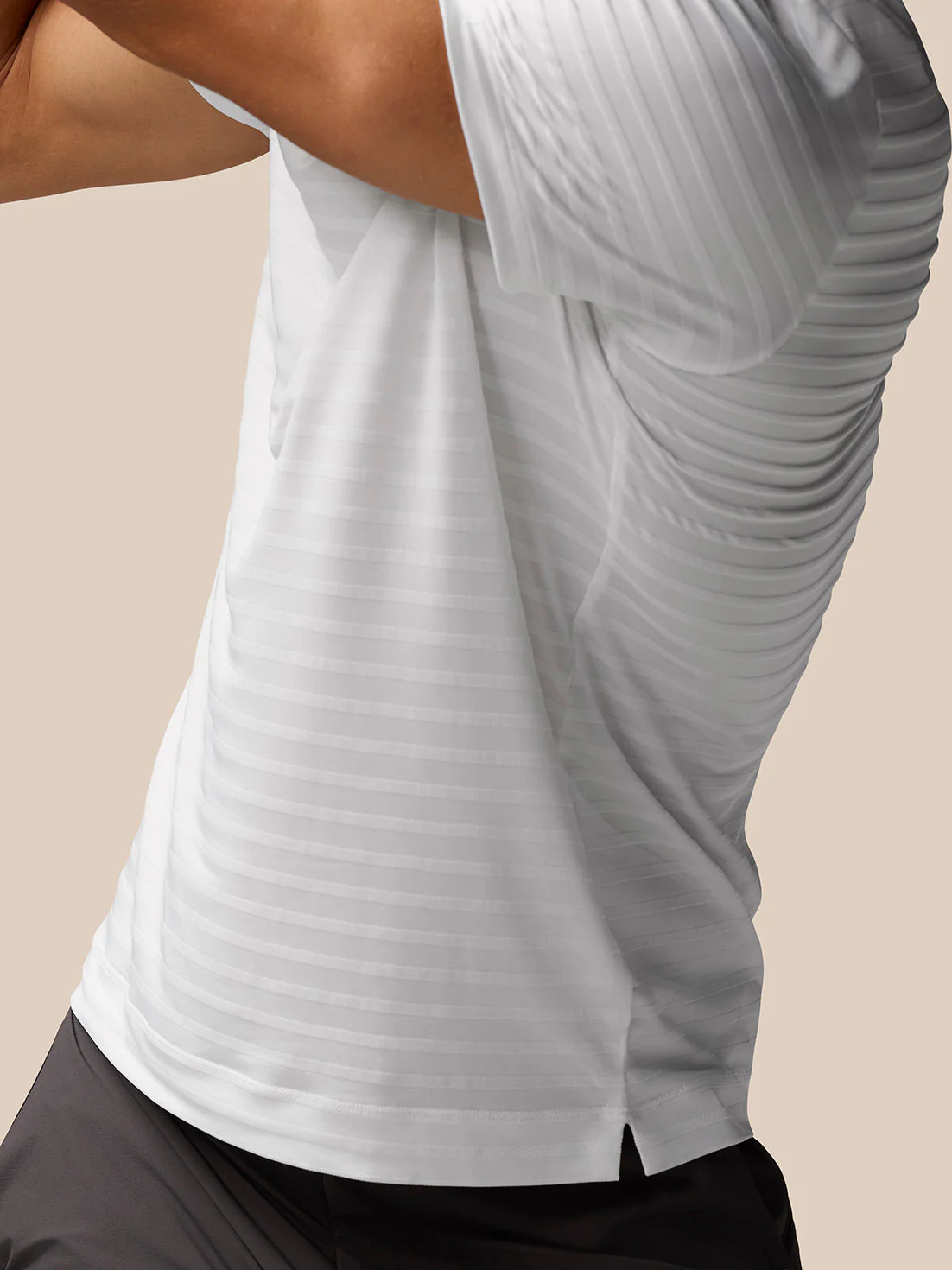 Golf Pinnacle Pique Gestreepte Polo - Mannen - Wit - Image 3